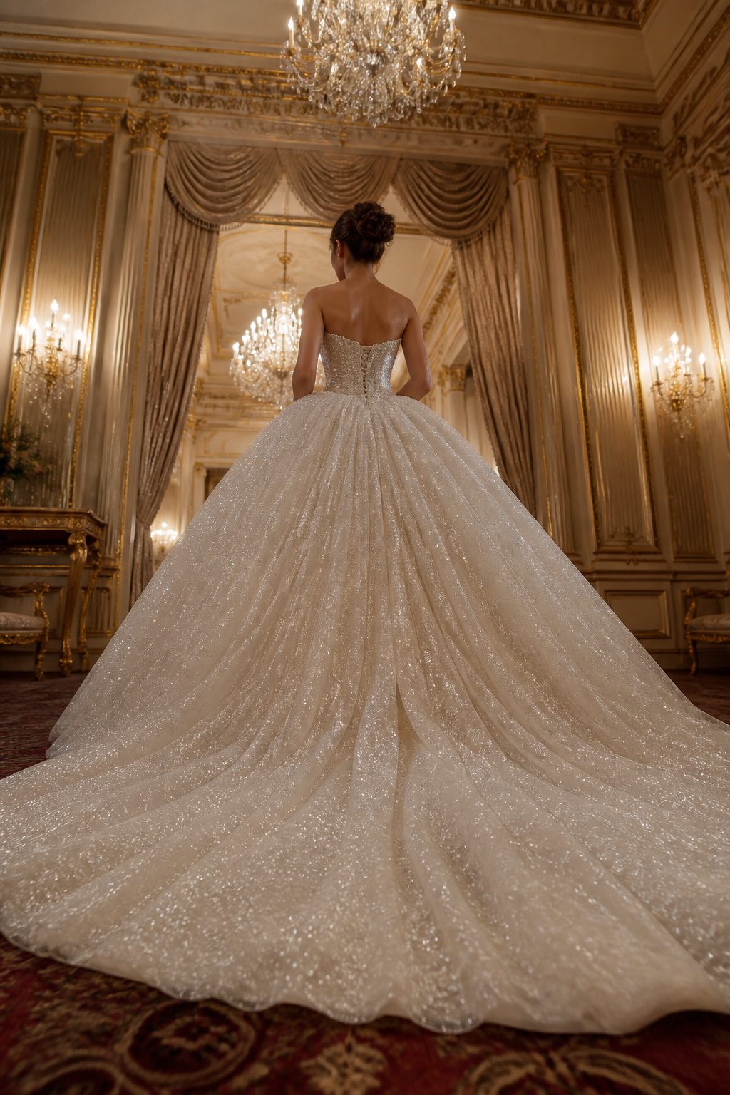 Princess ball gown with sparkle details.