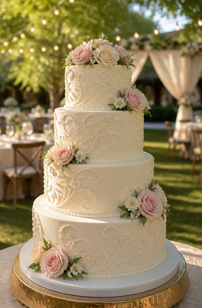 Wedding cake with a message representing the couple's personality.