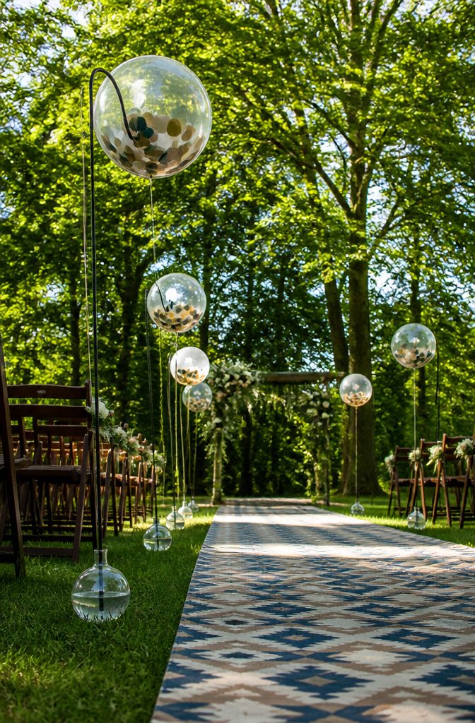 Wedding Ceremony Decor: Chuppahs, Mandaps, Arches and Aisle Style 7 Aisle decorated with scattered rose petals.